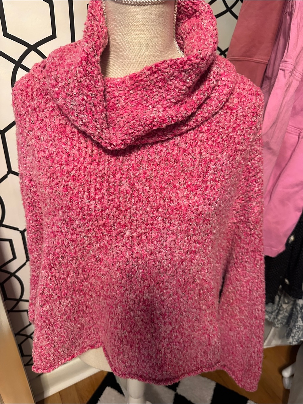 Free people Pink Cowl Neck Women's Sweater